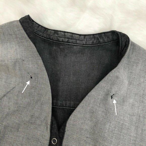 The Kooples Denim Gray Washed Dress - Picture 7 of 15